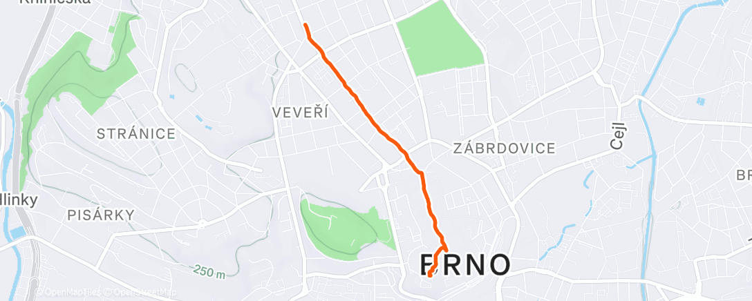 Map of the activity, Morning Hike