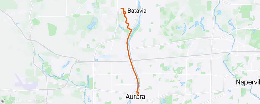 Map of the activity, Morning Ride