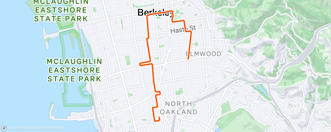 Map of the activity, Morning Run