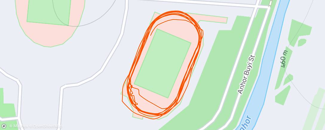 Map of the activity, Evening Run