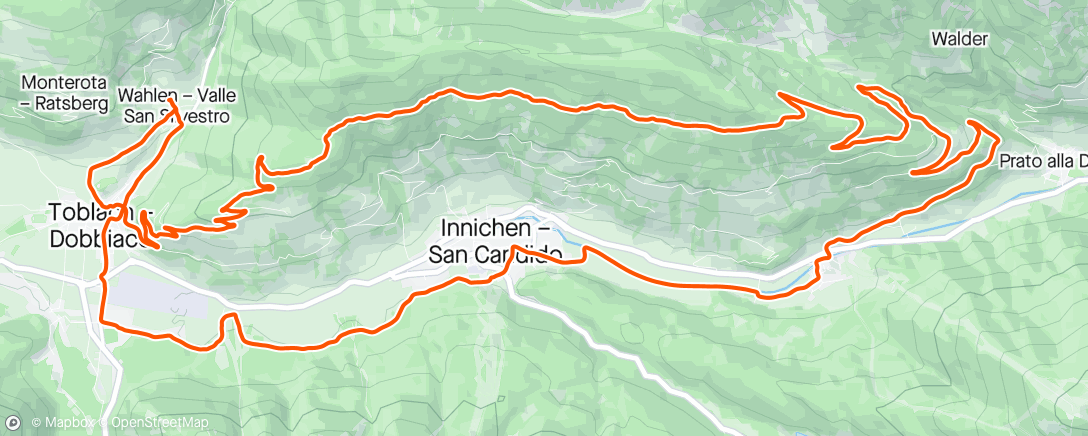 Map of the activity, Mountainbike-Fahrt am Morgen