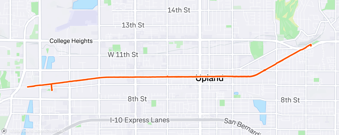 Map of the activity, Jog