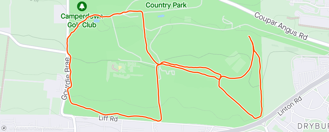Map of the activity, Camperdown parkrun