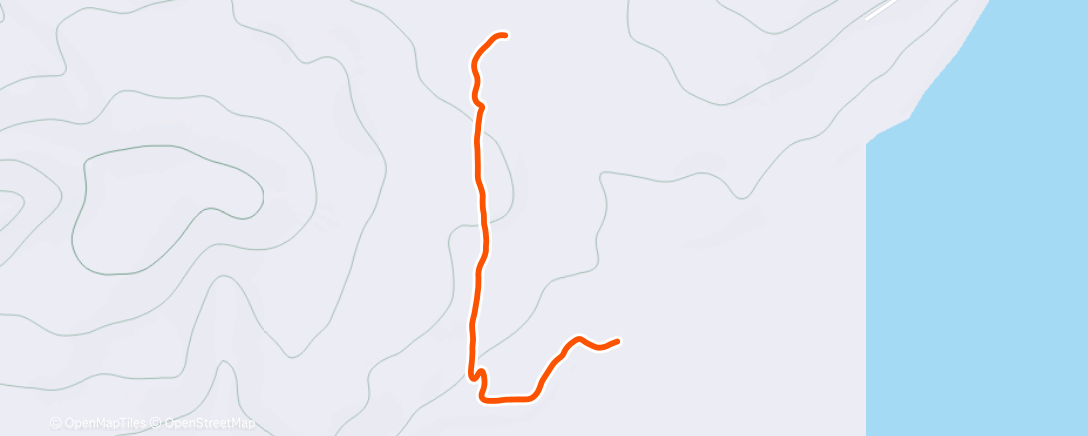 Map of the activity, Afternoon Run
