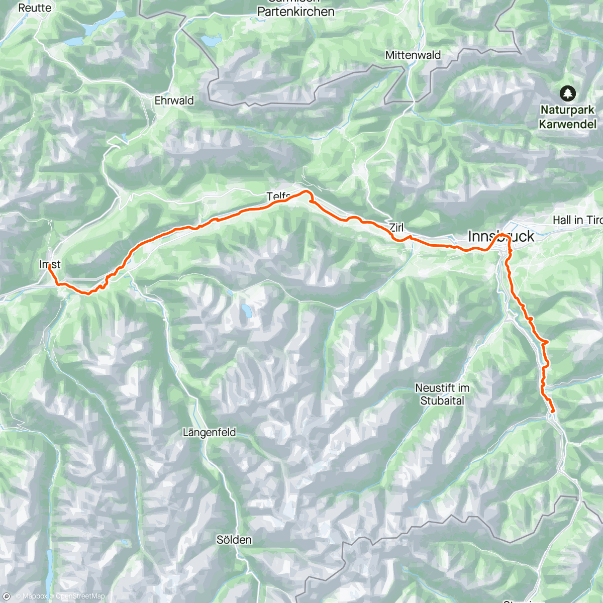 Map of the activity, Prema Zadru III - Imst nach Steinach am Brenner
