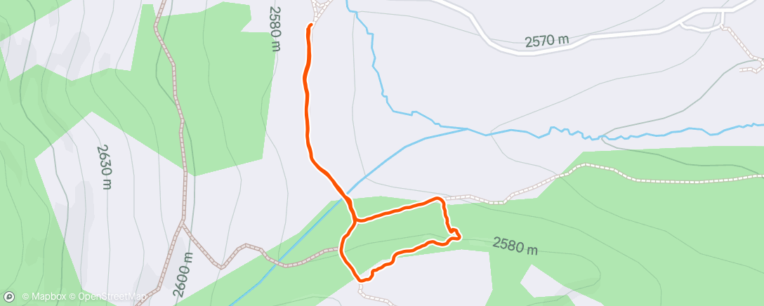 Map of the activity, solo hammock trip