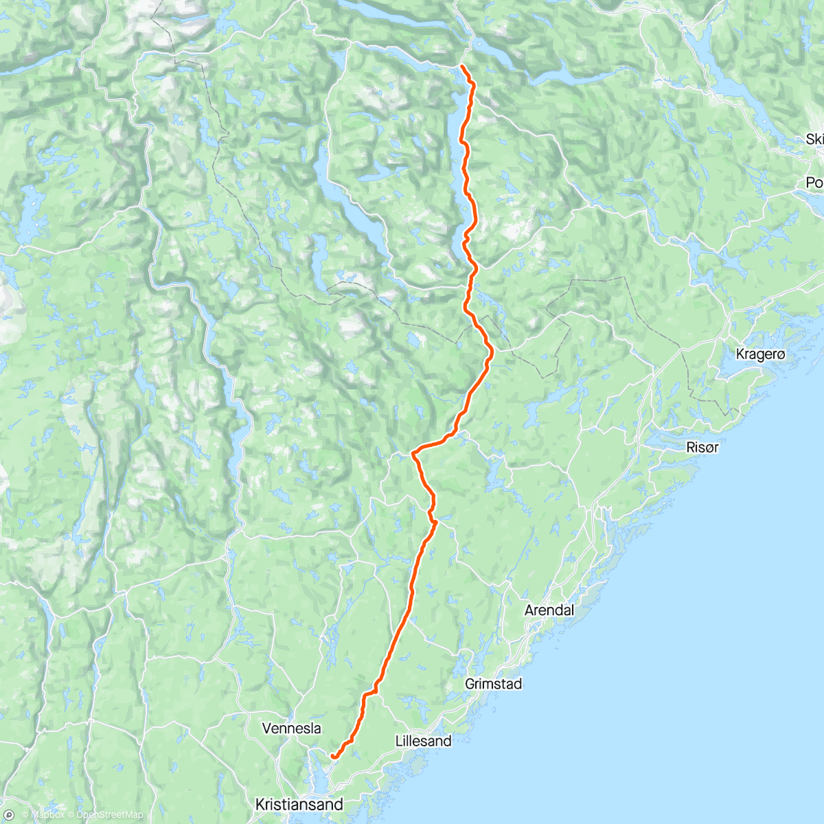 Map of the activity, Ned fra Vrådal 🚴‍♂️🚴‍♂️☀️☀️