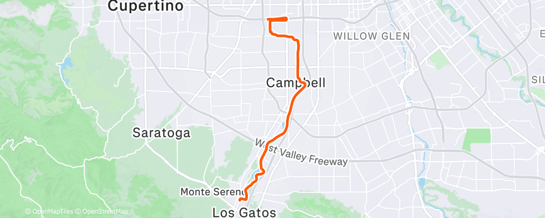 Map of the activity, Lunch Gravel Ride