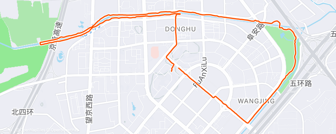 Map of the activity, 晨间跑步 🌞🥶