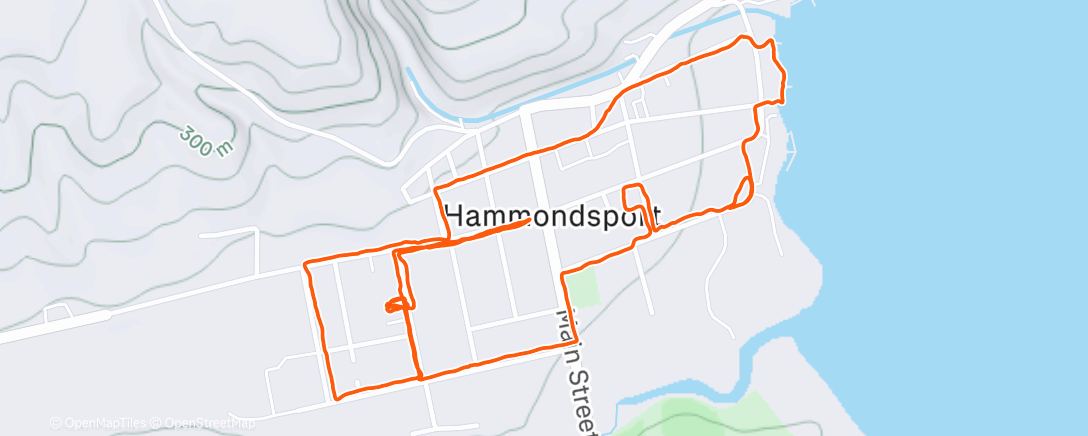 Map of the activity, Night Hike