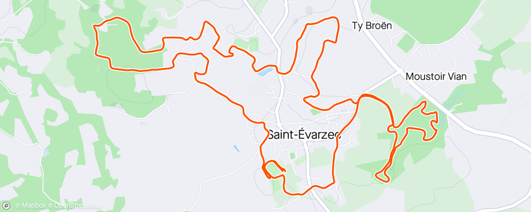 Mapa da atividade, Trail de Saint É