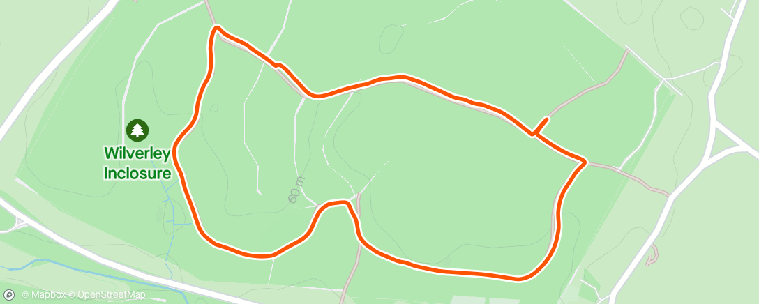 Map of the activity, Morning Walk in Wilverley Enclosure