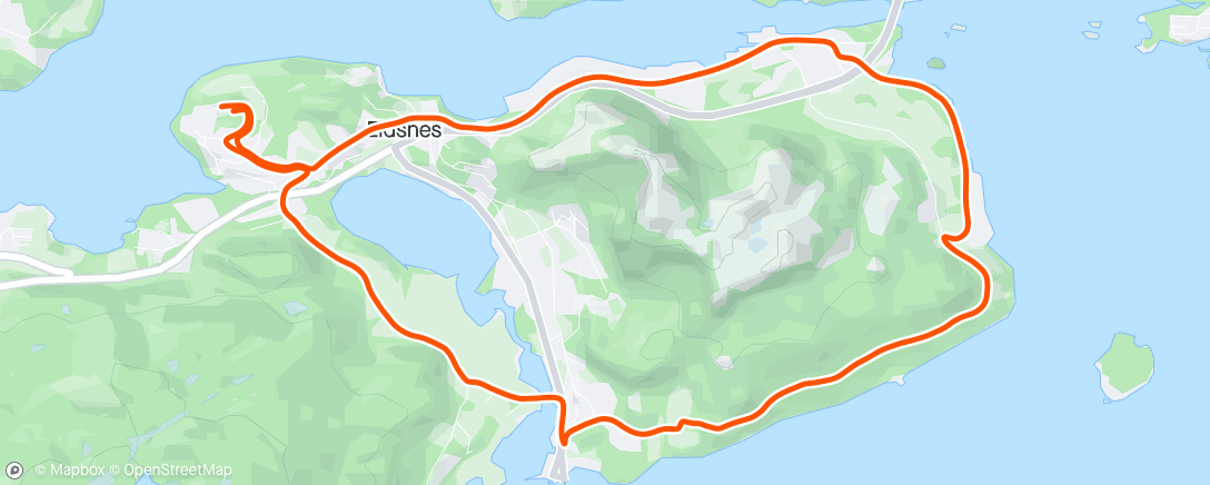Map of the activity, Evening Run - 46/2024. Kvasneset.