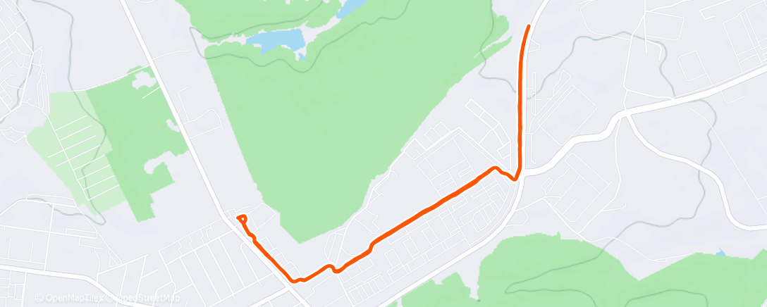 Map of the activity, Evening Run