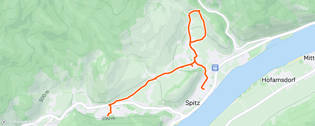 Map of the activity, Afternoon Walk