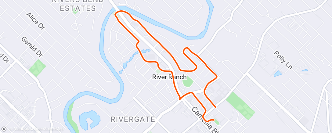 Map of the activity, Lafayette, LA - Miscellaneous - Run