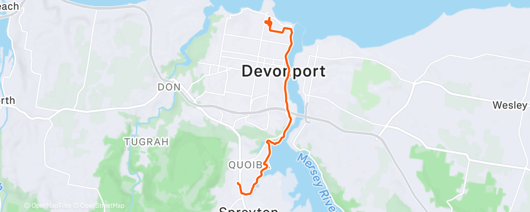 Map of the activity, Lunch Run