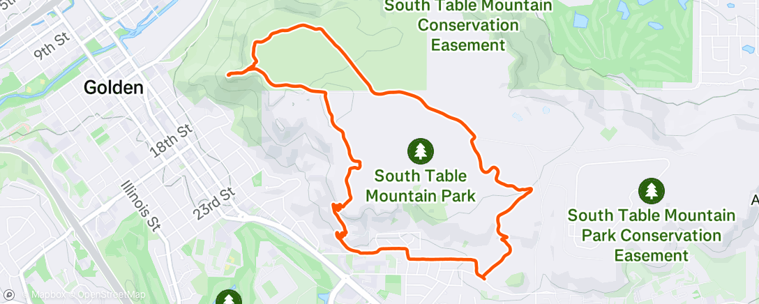 Map of the activity, Afternoon Hike