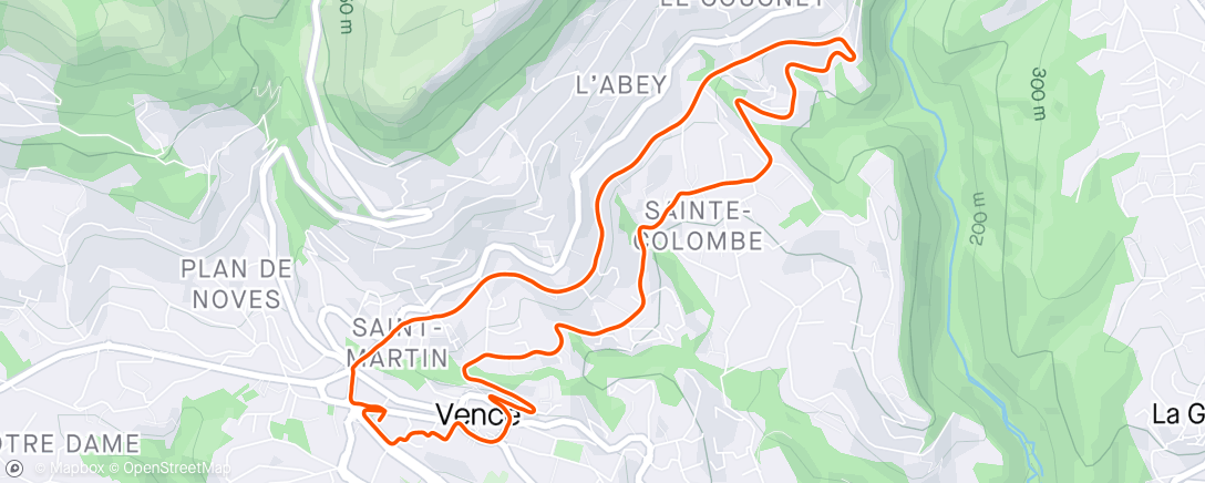 Map of the activity, Course à pied le matin - 6x400-400