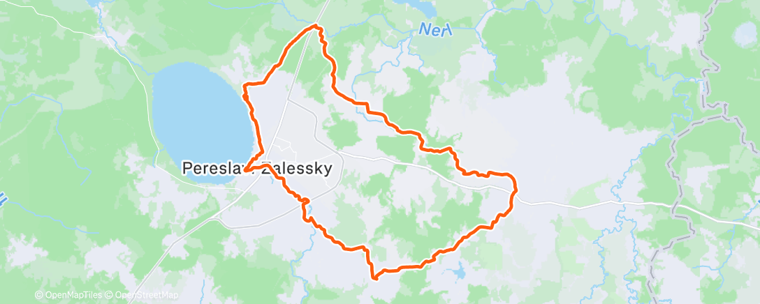 Map of the activity, Morning Run