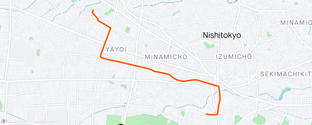 Map of the activity, 夜のライド