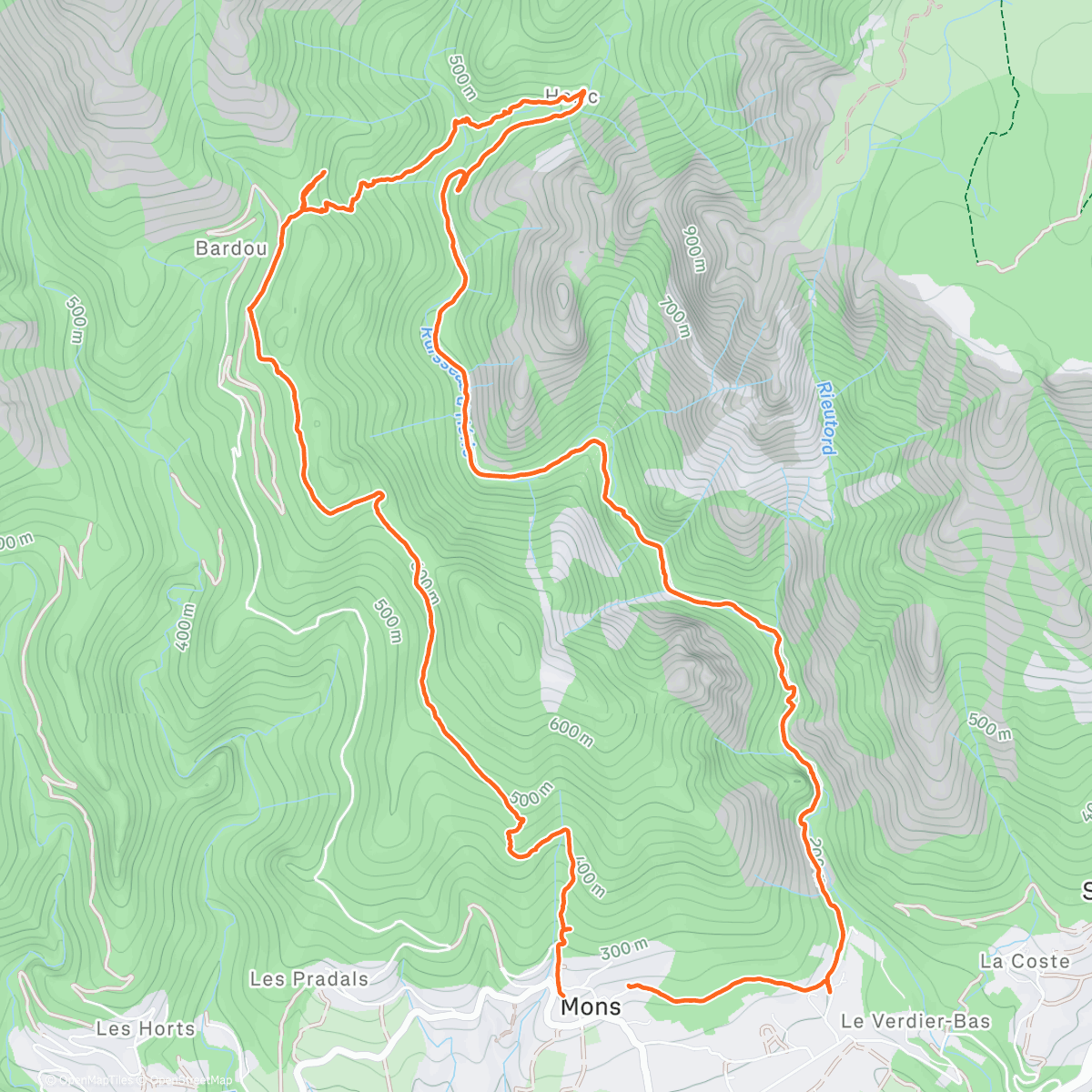 Map of the activity, Col de Barfdux et gorges d’Héric