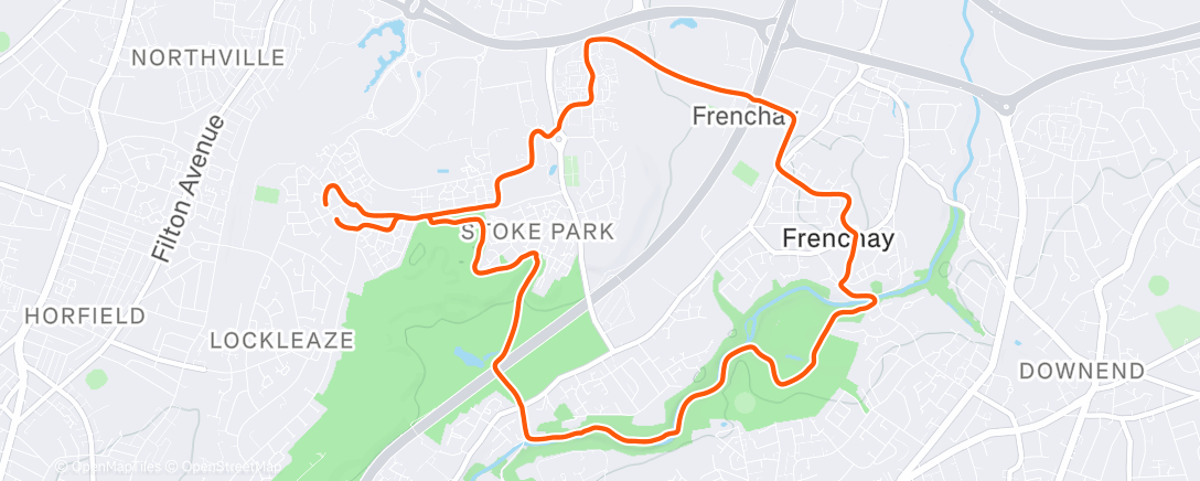 Map of the activity, Morning Walk