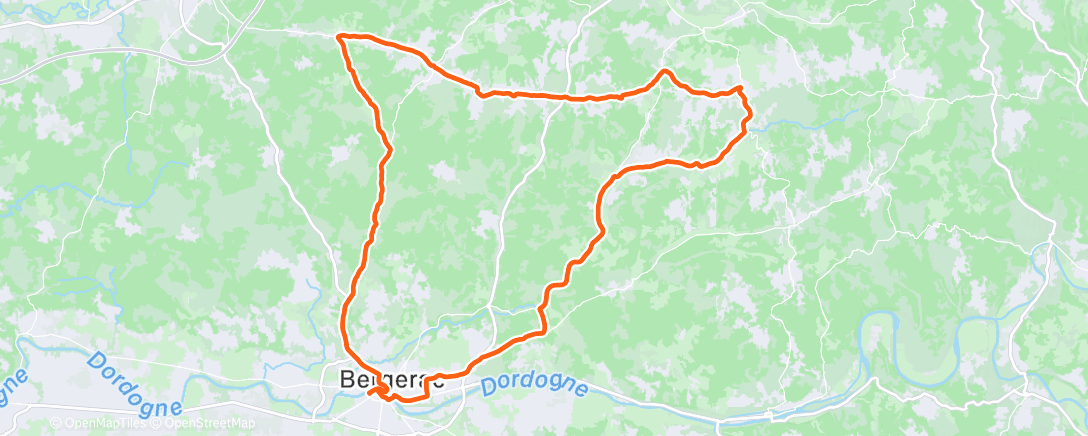Map of the activity, Cyclisme UCP24 Gr2 à 6. Début de circuit avec 3 du groupe 1.