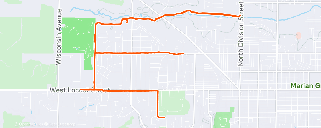 Map of the activity, to the homestead