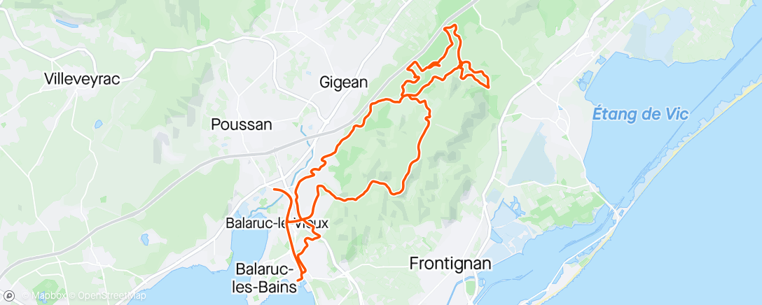 Mapa de la actividad, Sortie VTT le matin