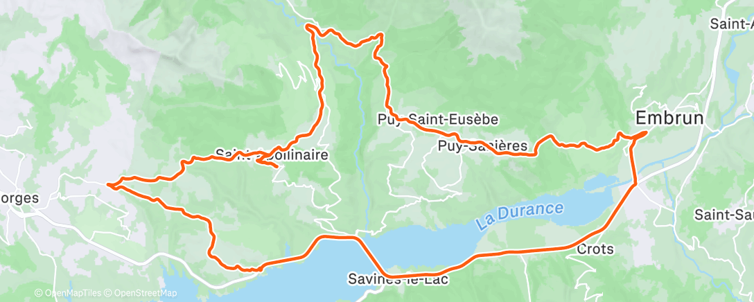 Map of the activity, Sortie vélo dans l'après-midi