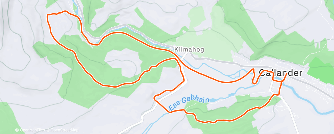 Map of the activity, Lunch Run