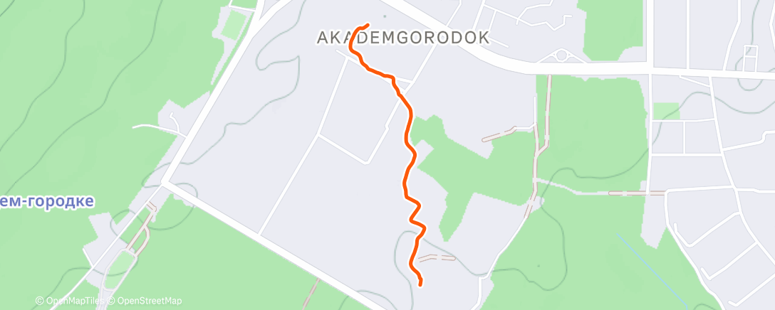 Map of the activity, Утренняя прогулка