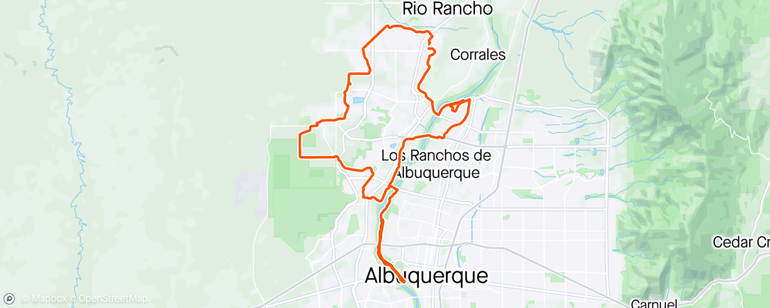 Map of the activity, Mesa Rio Grind