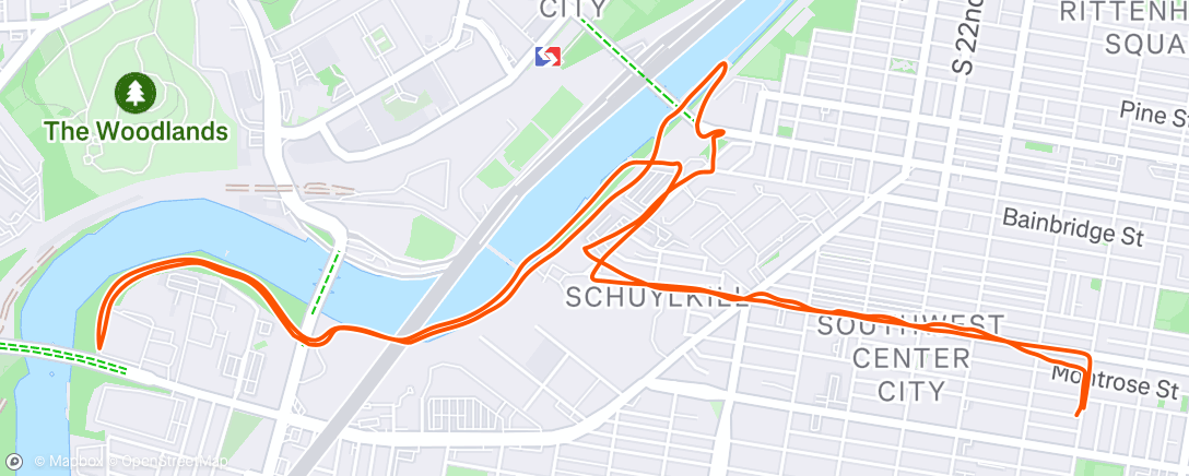 Map of the activity, Thought I’d caught a little break in the rain.