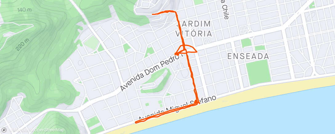 Mapa de la actividad (Caminhada na Praia Enseada em Guarujá - 04.05.2024)
