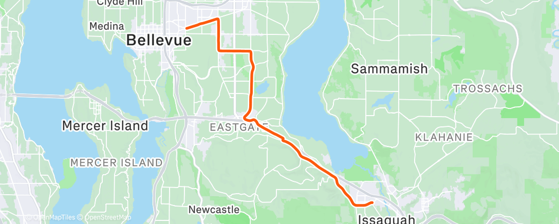 Map of the activity, Afternoon Ride