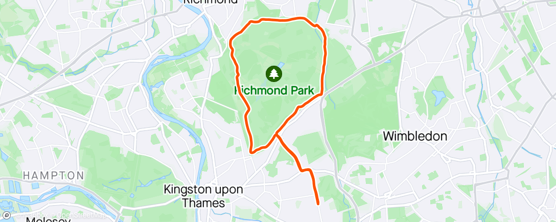 Map of the activity, Richmond Park