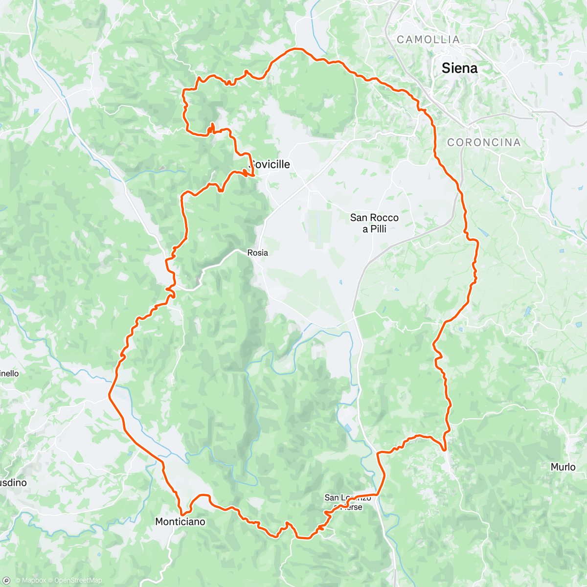 Map of the activity, Road riding in the rain in Tuscany — feels a lot like Tirreno adriatico ! Can’t say I miss the wet ass/wet feet combo 🤪 picture is just before we got wet :)
