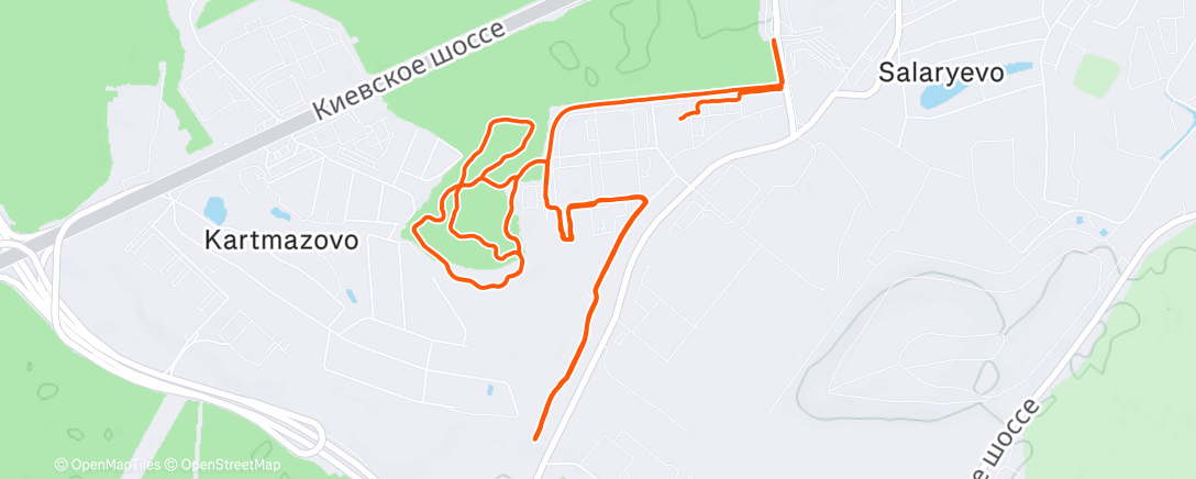 Map of the activity, Morning Run