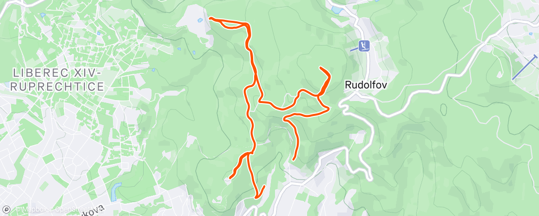 Map of the activity, Afternoon Hike