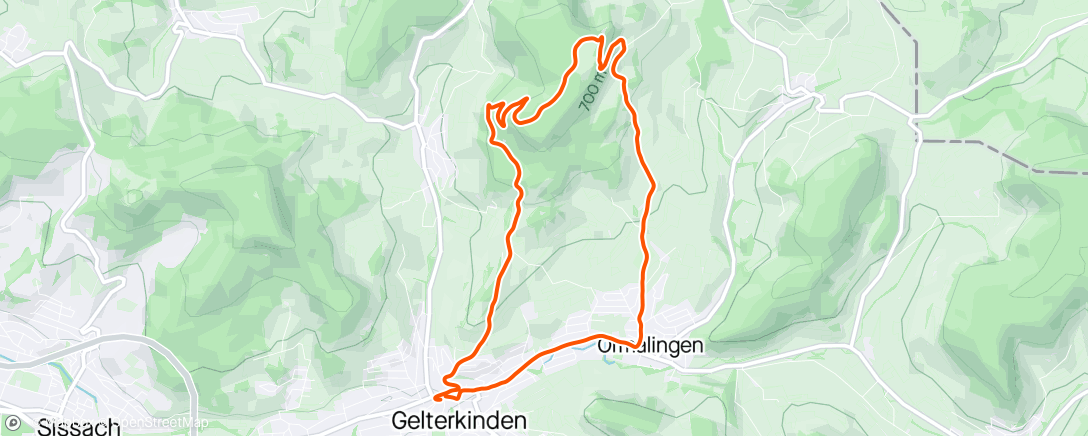 Map of the activity, Lauf am Morgen