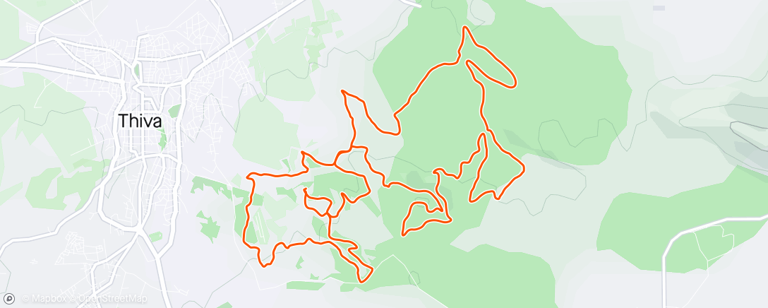 Map of the activity, Moschopodi trail 25k