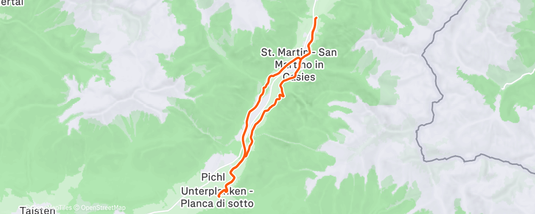 Mapa de la actividad, Ski Nordisch zur Mittagszeit