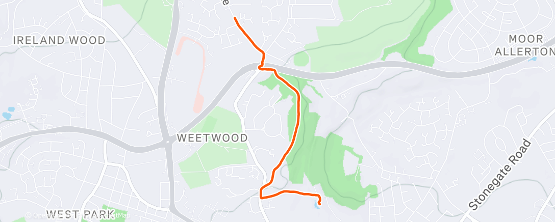 Карта физической активности (Afternoon Run)