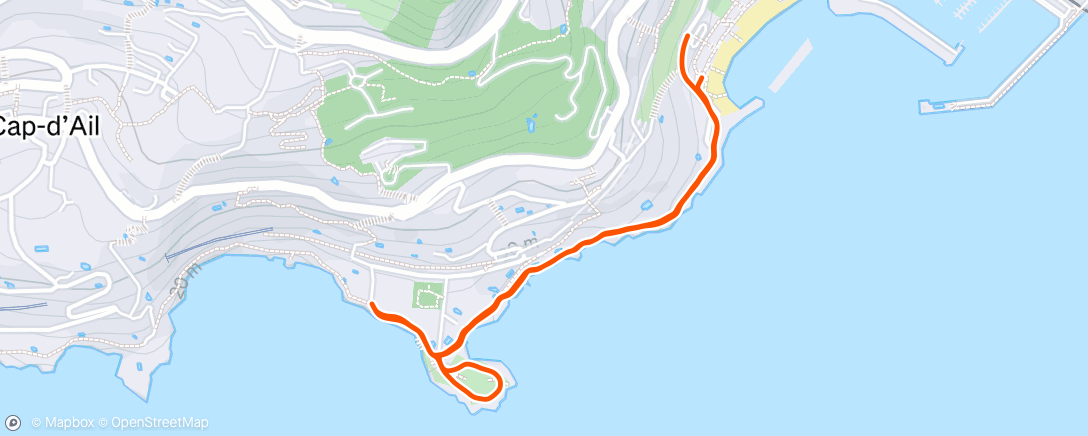 Map of the activity, Lunch Run