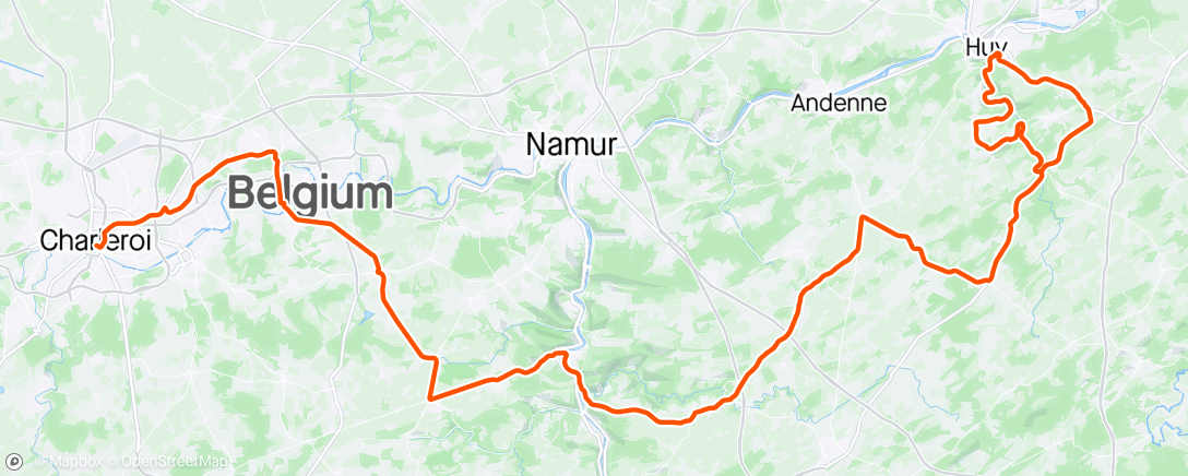 Kaart van de activiteit “Flèche Wallonne”