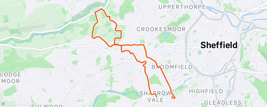Map of the activity, Lunch Run