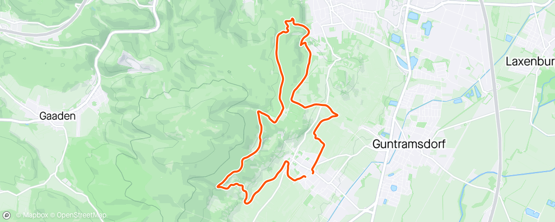 Map of the activity, Easy trails