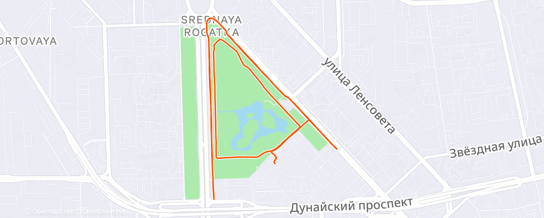 Map of the activity, Утренний забег